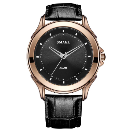 SMAEL 1906 Fashion Quartz Men's Watch Stainless Steel Top Brand 3Bar Waterproof Mens Leather Date Sport Watches Clock M2