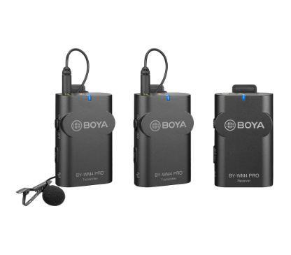 Boya BY-WM4 Pro K2 Dual-Channel Professional Wireless Microphone Transmitter 2 + Receiver 1 Portable 2.4Ghz Digital Mic