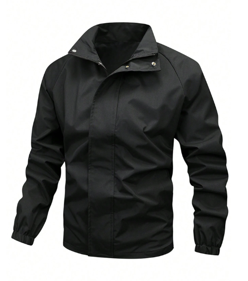 Men's Casual Zip-Up Long Sleeve Jacket