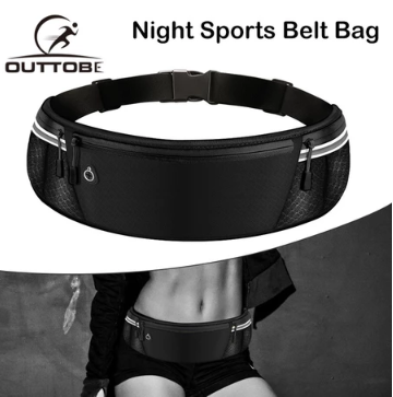Outtobe Sports Running Belt Waist Bag with Zipper