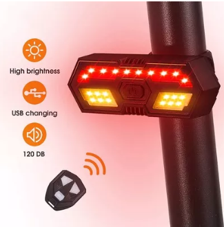 Turn Light Horn Remote Control Direction Indicator LED USB Light Bicycle cycling Taillight