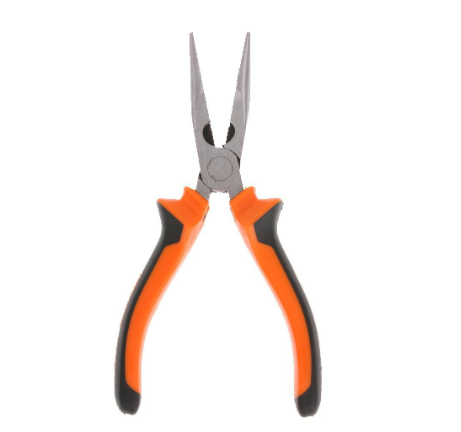 Tactix ME200003 Long Nose Plier 200mm (Black/Orange)