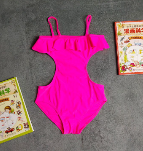 Children Swimsuit Baby Girl 6 To 10 Years Old Middle Child Super Cute One-Piece Princess Swimming Training Beach Vacation