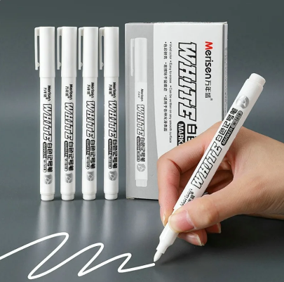 1/2/3Pcs Quick Dry White Marker Pens Drawing Painting Markers For Tire Wood Rock Plastic Leather Glass Stone Metal Art Supplies
