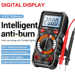 ANENG SZ302 Digital Multimeter Tester Electrical Test Tool Electrician Tool 0V-600V Counts Digital Multimeter AC/DC Votage Current Resistance Electrical Ohm Ammeter Automatic Tester Capacitance Meter 