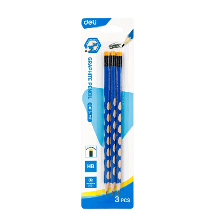 Deli C016-MT Graphite Pencil HB 3pcs/pack