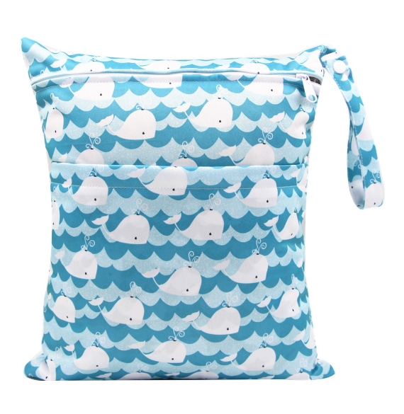 30x36cm Lager Size Diaper Wet Dry Bags Double Zipper Printed Portable Waterproof Bag Storage Bag Swimwear Bag C10