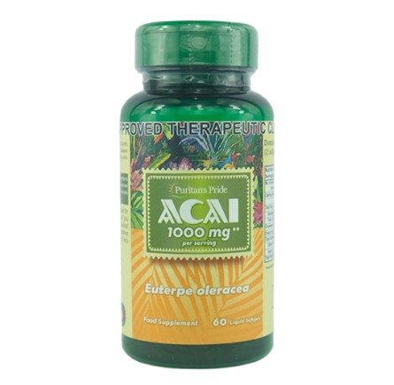 Puritans Pride Acai 60 Softgels 1000MG