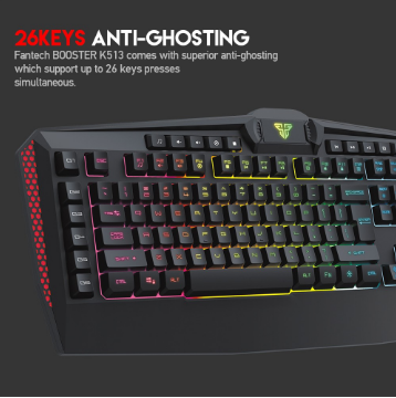 FANTECH Key board RGB Macro Programmable Membrane Gaming Keyboard - K513 Booster