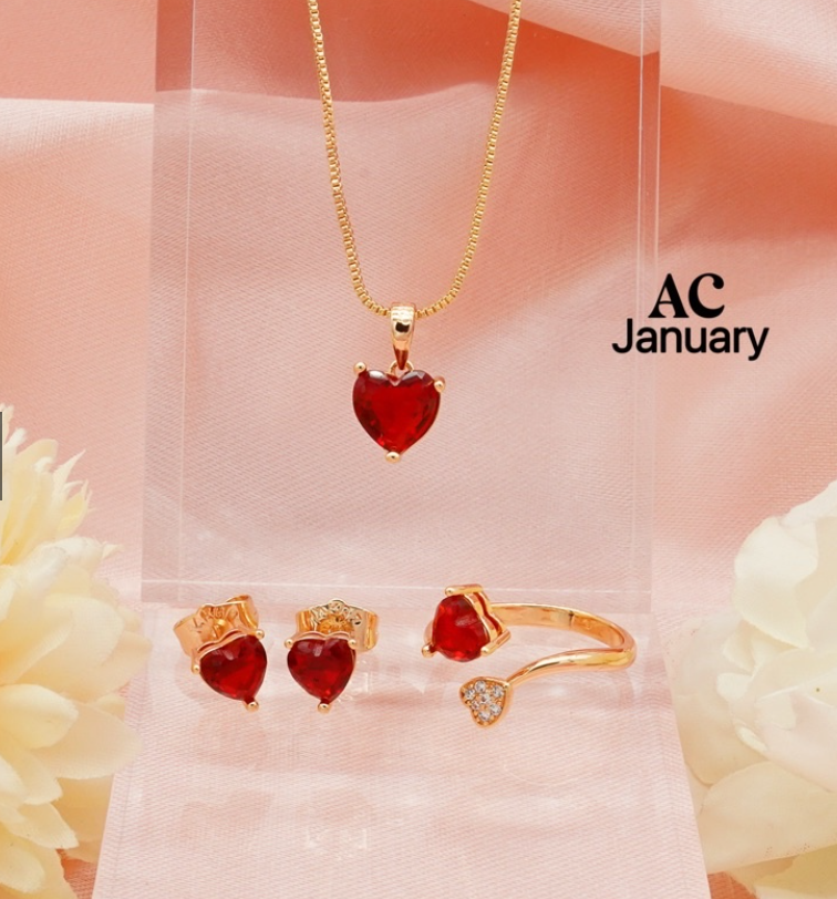 Bangkok Rosegold 3in1 Birthstone Set for Women AC