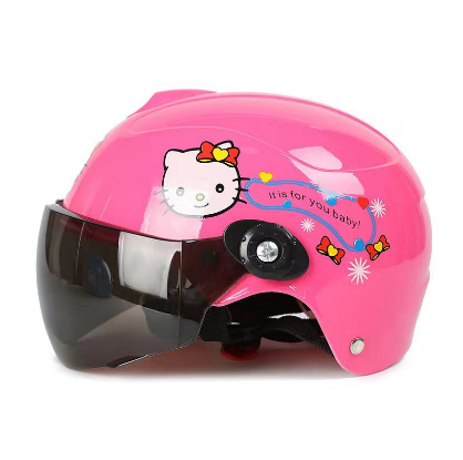 Boy and Girl Cartoon Motorcycle Helmet Half Face Helmets Motor Motors kids helmet bicycle visor cod