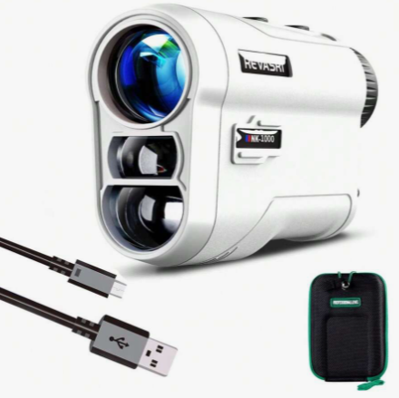 One Piece 1000 M Golf Rechargeable White Laser Rangefinder With Angle Switch And Slope Compensation, Unit M & Y Free Switching, Flagpole Lock After The Vibration Prompt, Golfers Rangefinder Preferred 