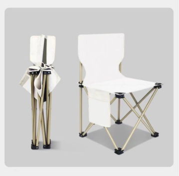 Camping chair, picnic chair, convenient folding fishing chair with backrest. Balcony relaxing chair