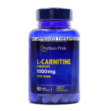 Puritans Pride L-Carnitine Fumarate 1000MG 90 Caplets