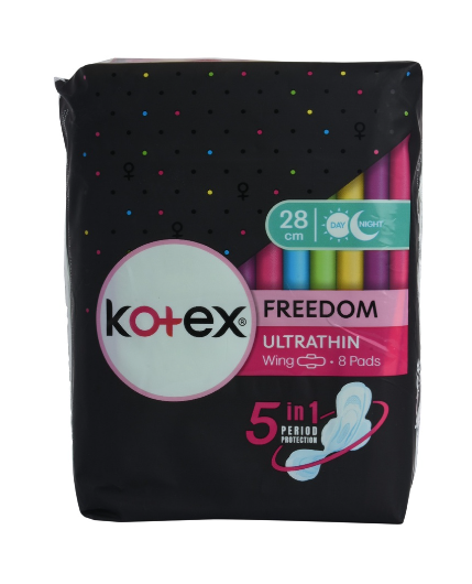 Kotex Freedom Ultrathin Day and Night with Wings 28cm 8 Pads