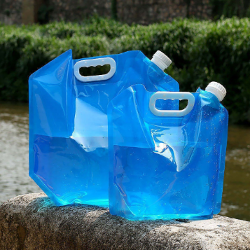 5L/10L Outdoor Folding Water Bag Collapsible Drinking Water Bag for Outdoor Activities Camping Hiking Picnic BBQ