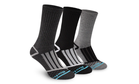 Biofresh Men’s Antimicrobial Thick Sports Crew Socks