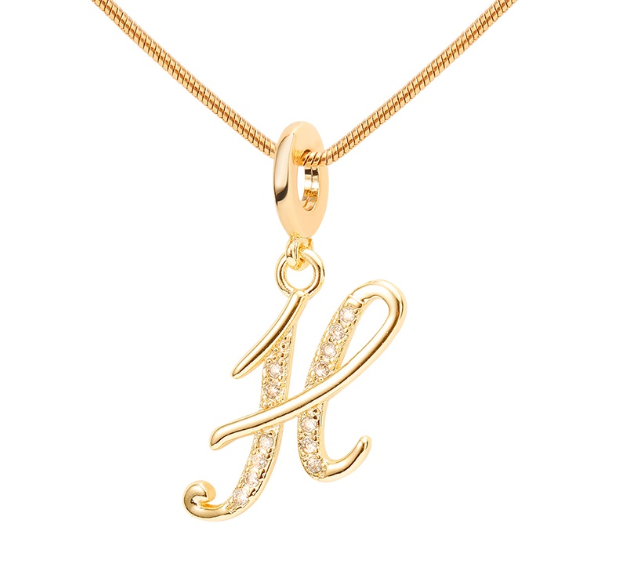 Lisa 18k Gold Plated Necklace Letter Pendant Fashion Accessories Necklace Women H