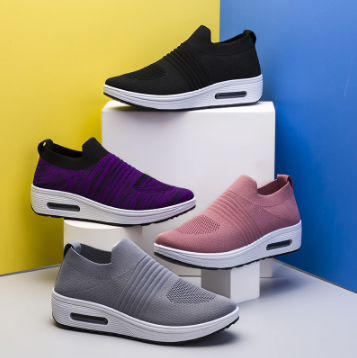 Air Cushion Shoes for Women Sneakers Shoe sale slip on Walking Shoes for Lady wedge shoes rubber