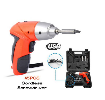 CQW Cordless Rechargeable Handy Drill Screwdriver 45pcs