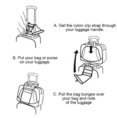 TV052 Bag Bungee Backpack Belt Strap Suitcase Carrier Luggage
