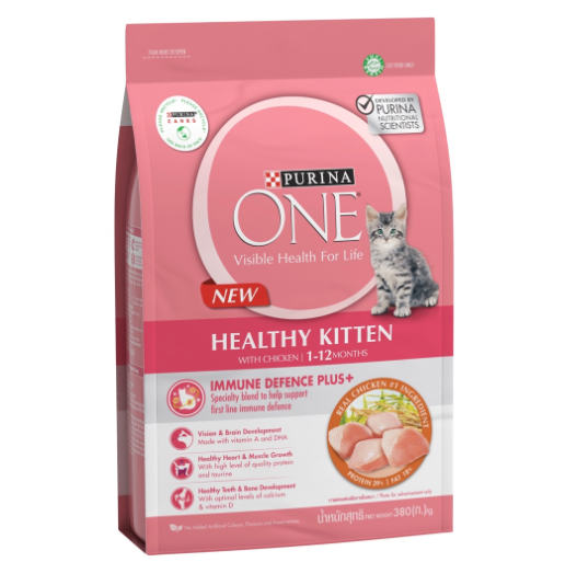Purina One Active Kitten with Chicken Dry Cat Food 380g