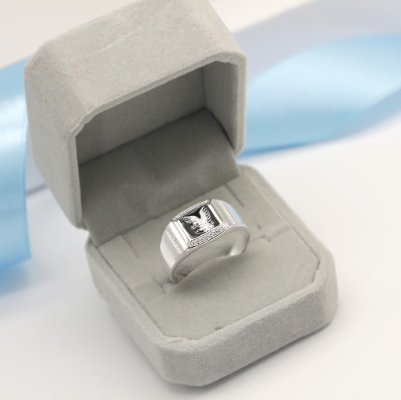 SILVER M041 Italy 92.5 Silver Men's Ring