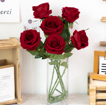 High Quality Velvet Rose & Cloth Rose Fake Rose Fake Flowers Artificial Flower For Wedding/Party/Home