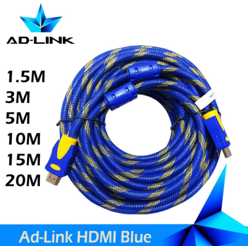 AD-LINK HDMI to HDMI Cable Gold Plated Pure Copper Bluemesh | 1.5M/ 3M/ 5M/ 10M/ 15M