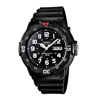 Casio Black Resin Strap Quartz 100 Meter Watch