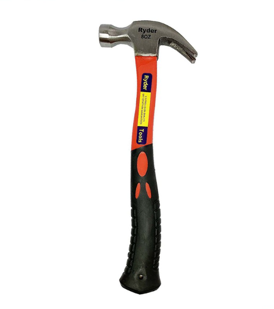Ryder Tools Claw Hammer Fiberglass Handle (8 Oz)