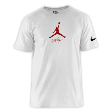 JORDAN Printed Cotton Short-Sleeve Men's Fashion Round Neck T-Shirt For Men (Black and White)