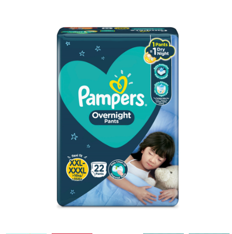 Pampers Overnight Pants Diapers XXL 22s x 2 packs (44 pcs) - > 16kg