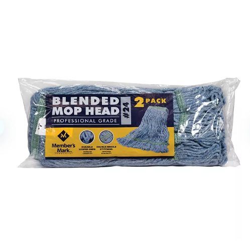 Member's Mark Commercial #24 Professional Grade Blended Mop Head 2pcs