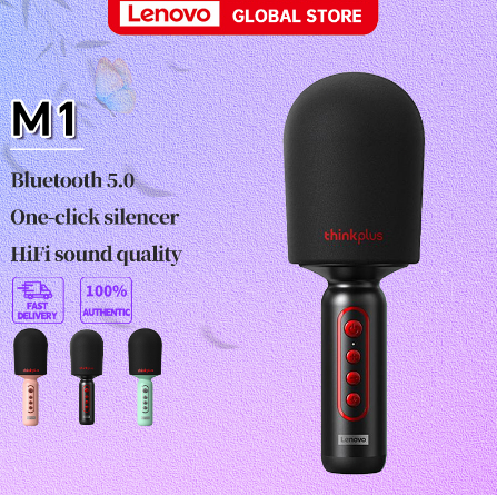 Lenovo M1 Bluetooth Microphone Original Portable Handheld Microphone Wireless Professional Speaker Home KTV Mic for Singing