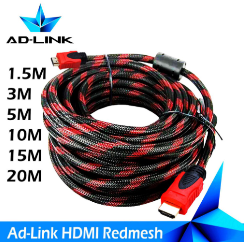 AD-LINK HDMI to HDMI Cable Gold Plated Redmesh | 1.5M/ 3M/ 5M/ 10M/ 15M
