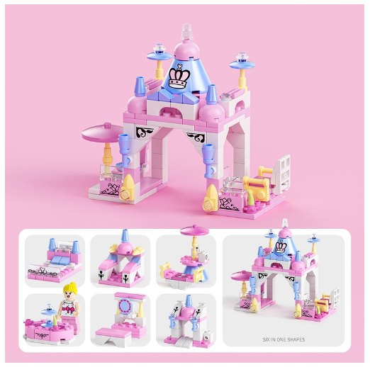 City Series 6 IN 1 SWAT Engineering Vehicle Educational Toy Model Block Toys Boy Children's Day Gift B40