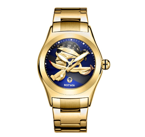 Binbond Original Luxury Fashion Men's Watch Male Pirate Skull Luminous Calendar Quartz Stainless Steel Men's Watch 2