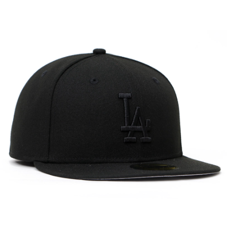 Los Angeles Dodgers MLB Basic Tonal Black on Black 59FIFTY Cap