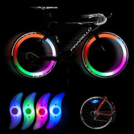 Safety Bright Bike Cycling Car Wheel Tire  LED Spoke Light Lamp