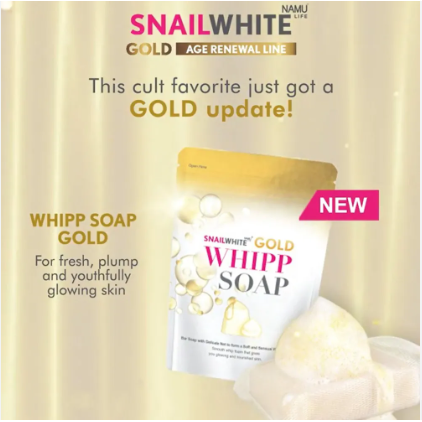 SnailWhite Whipp Soap Gold 100g, Bundle of 2