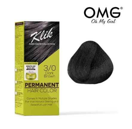 KLIK Permanent Hair Color Cream 60ML - 3.00 Dark Brown