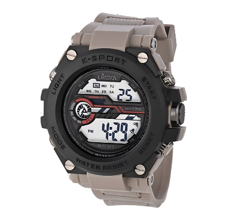 TPW Mens Digital Watches Army Military Watches Alarm Sport Stopwatch For Male Waterproof 30M Wristwatch KHAKI BLACK