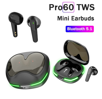 Pro 60 TWS Bluetooth Earbuds Wireless V5.1 Bluetooth Earphone 9d Stereo Headset Build-in MIC Pro 80