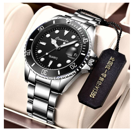 Men watch Green Water Ghost Watch for Men's Fully Automatic Mechanical Watch Glow Calendar Waterproof Quartz Watch 1