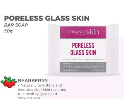 Organic Skin Japan Poreless Soap 50g Glass Skin Care Whitening Bar Face and Body Soap Travel Size