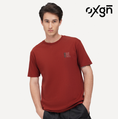 OXGN Good Days Graphic Print T-Shirt For Men (Burnt Sienna)