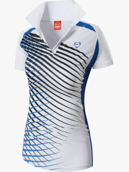 1pc White Women's Sports Polo Shirt, Short Sleeve, Quick Dry, Slim Fit, Suitable For Tennis, Badminton, Golf, Bowling, Etc. SWT273