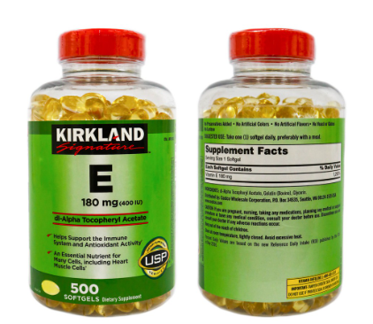 Kirkland Signature Vitamin E 180mg 500 Softgels