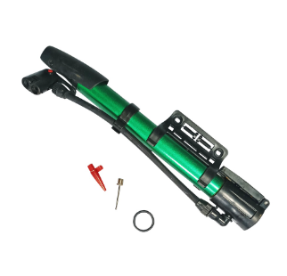 MTB Portable Mini Cycling Aluminum Hand Air Stand Bike Tire Pump- Green